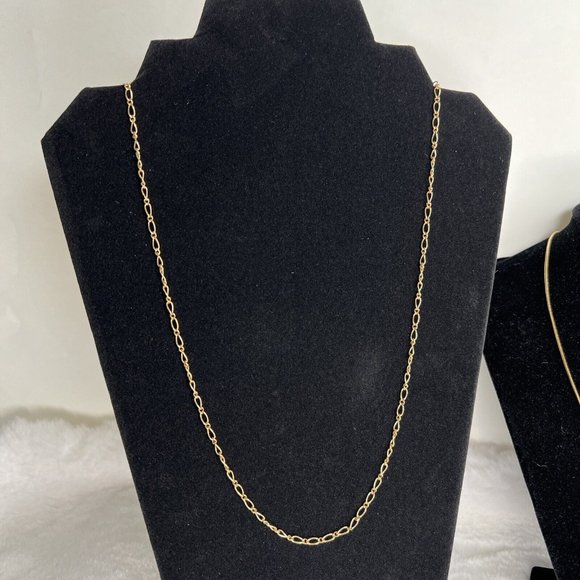Lot of 3 Necklaces Gold Tone Chains - Picture 4 of 16